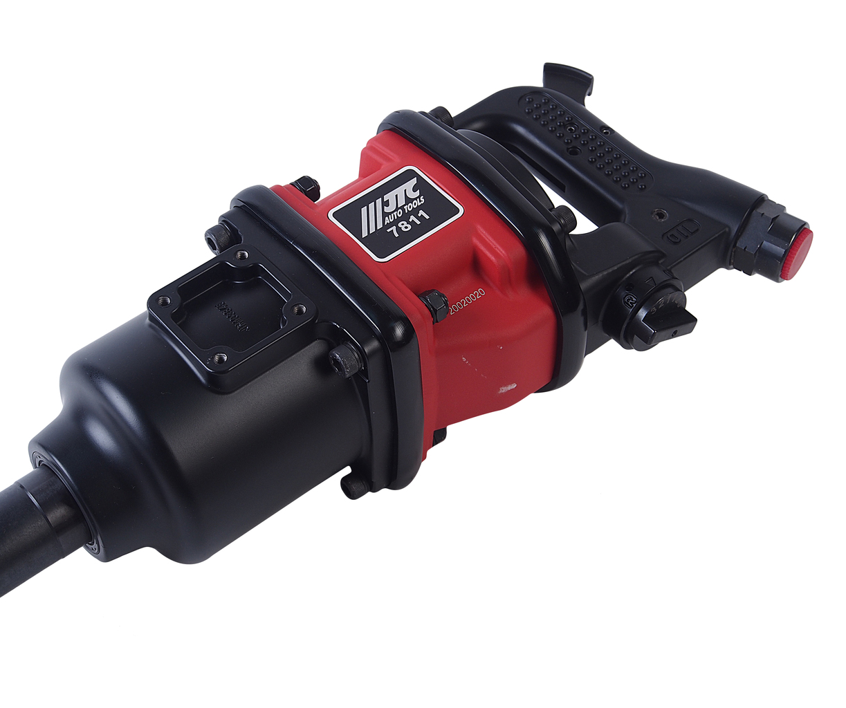Гайковерт пневматический 1" 3390Нм 3600об/мин. 312л/мин. 90PSI шпиндель 203мм ударный L=610мм JTC Гайковерт пневматический 1" 3390Нм 3600об/мин. 312л/мин. 90PSI шпиндель 203мм ударный L=610мм JTC